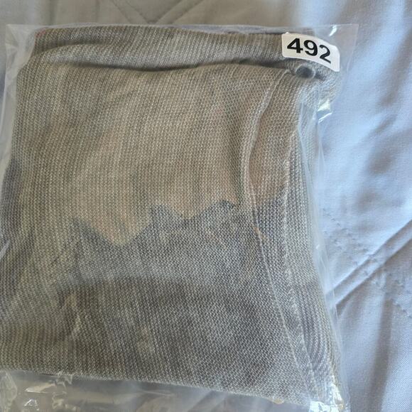 Moda Women’s Gray Sweater M Made in Italy Oversized Knit Dolman Sleeve Tunic - Picture 7 of 7